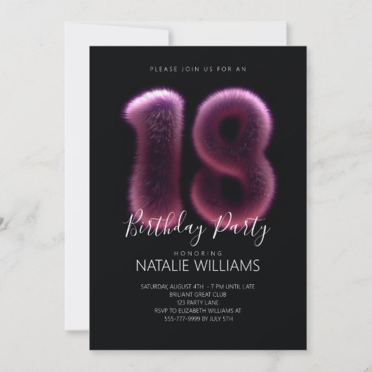 Achttiende verjaardag kaart (Voorkant)