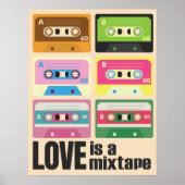 Achttieners Liefde is een Poster van Mixtape Casse (Voorkant)