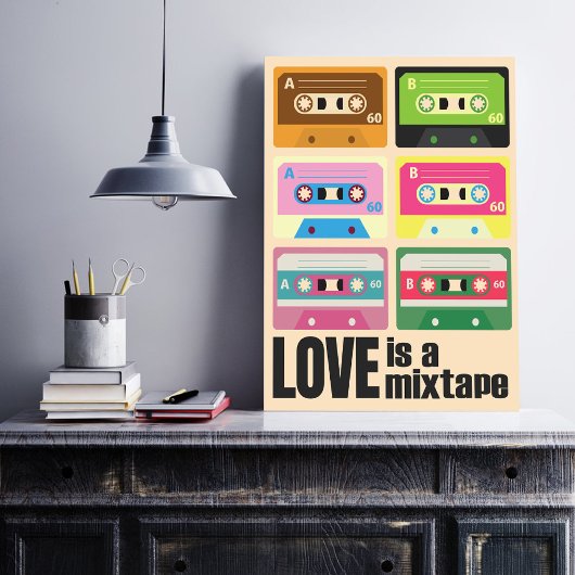 Achttieners Liefde is een Poster van Mixtape Casse