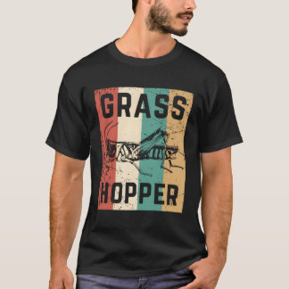 Achttiger jaren Grasshopper Retro insect bug T-shirt