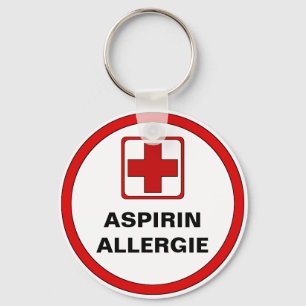 Achtung - Aspirin Allergie Sleutelhanger