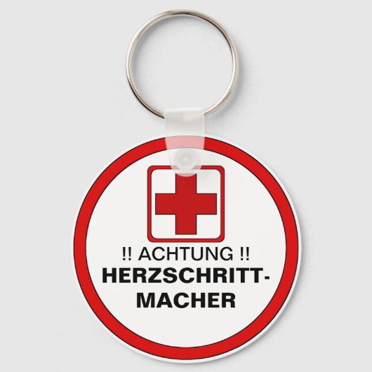 ACHTUNG! Herzschrittmacher Sleutelhanger (Voorkant)