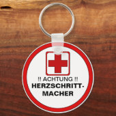ACHTUNG! Herzschrittmacher Sleutelhanger (Voorkant)