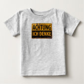 ACHTUNG, Ich Denke - German Warning Sign, Danger (Voorkant)