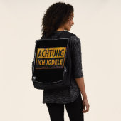 ACHTUNG ICH JODELE Lustig German Yodel Sign Schild Rugtassen (Gedragen)