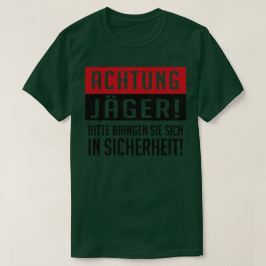 Achtung jager t-shirt (Design voorkant)