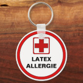 Achtung - Latex Allergie Sleutelhanger (Voorkant)