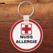 Achtung - NUSS Allergie Sleutelhanger (Voorkant)