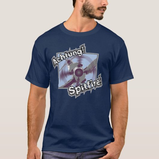 Achtung Spitfire Mannen T-Shirt (Voorkant)