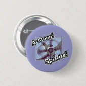 Achtung Spitfire Pin Badge Ronde Button 5,7 Cm (Voorkant /achterkant)