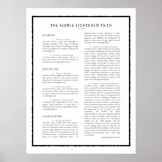 achtvoudig pad poster (Voorkant)