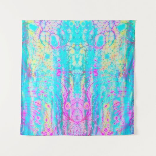 acid colorful abstract art wandkleed (Voorkant)