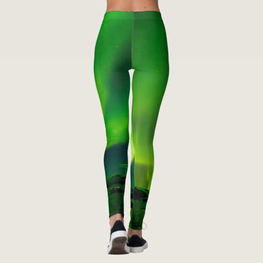 Acid Green Aurora Borealis Leggings (Achterkant)