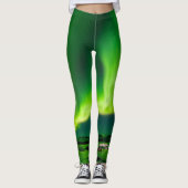 Acid Green Aurora Borealis Leggings (Voorkant)