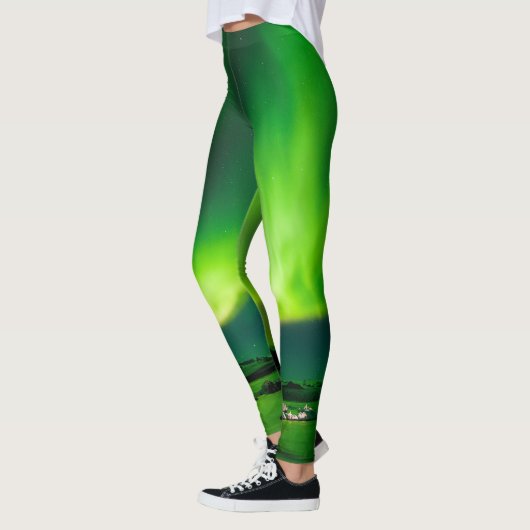 Acid Green Aurora Borealis Leggings (Links)