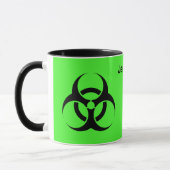 Acid Green Biohazard Gift Coffee Cup Mok (Links)