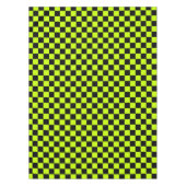 Acid green black checkerboard pattern tafelkleed (Voorkant)