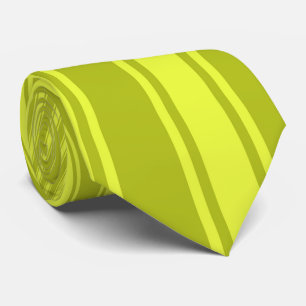 Acid green Color Stripe Funky Pattern Stropdas