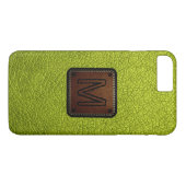 Acid green lether look Monogram Case-Mate iPhone Case (Achterkant (Horizontaal))