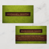 Acid green lether look Professional Visitekaartje (Voorkant / Achterkant)