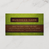 Acid green lether look Professional Visitekaartje (Achterkant)
