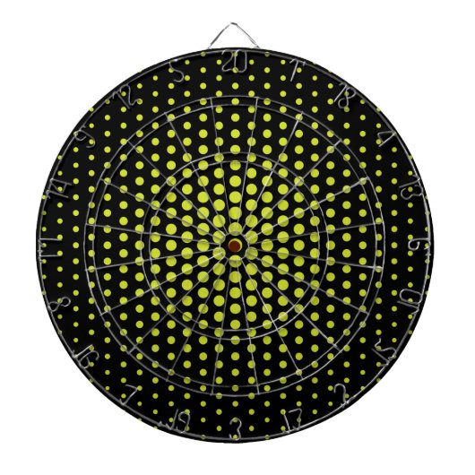 Acid Green Stippen Modern Black Dartbord (Voorkant)