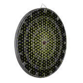 Acid Green Stippen Modern Black Dartbord (Voorkant Links)