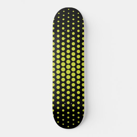 Acid Green Stippen Modern Black Persoonlijk Skateboard (Voorkant)