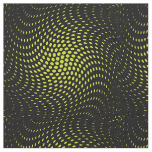 Acid Green Twist Polka Dots Pattern Stof