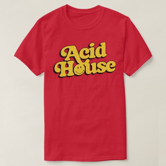 Acid House 80s Muziekfan T-shirt (Design voorkant)