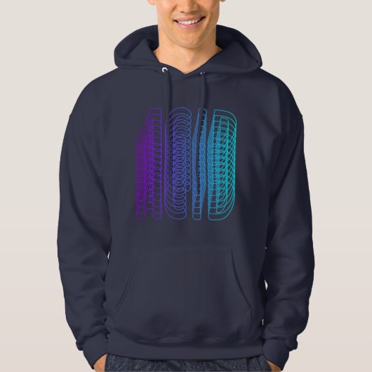 Acid House Vaporwave Techno House Music EDM Lover Hoodie (Voorkant)