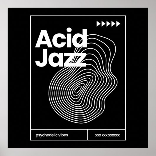 Acid Jazz muziekposter ontwerp Poster (Voorkant)