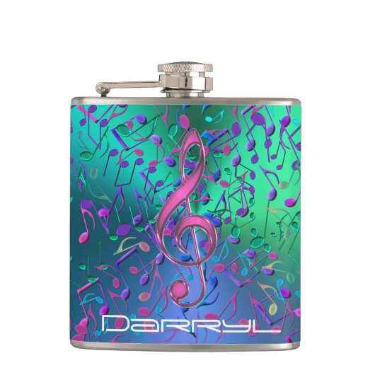 Acid Jazz Psychedelic Music Flask Heupfles (Voorkant)
