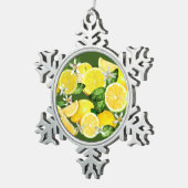 Acid Lemons from Calabria Tin Sneeuwvlok Ornament (Rechts)