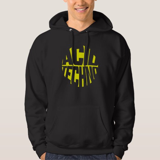 Acid Techno Circle Rave DJ 303 Festival Electronic Hoodie (Voorkant)