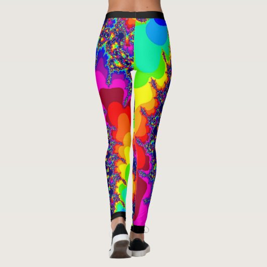Acid Trip Rainbow Spiral Leggings (Achterkant)