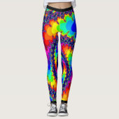 Acid Trip Rainbow Spiral Leggings (Voorkant)