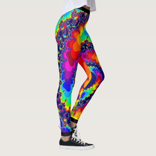 Acid Trip Rainbow Spiral Leggings (Rechts)