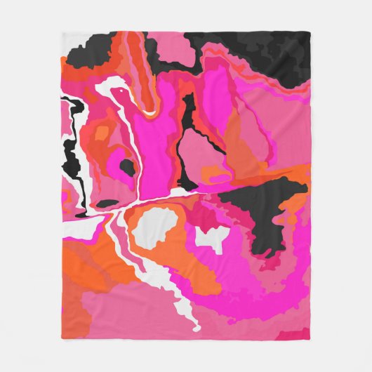 Acid Vivid Digital Psychedelic Bright Background Fleece Deken (Voorkant)