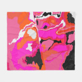Acid Vivid Digital Psychedelic Bright Background Fleece Deken (Voorkant (Horizontaal))