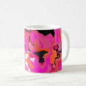 Acid Vivid Digital Psychedelic Bright Background Koffiemok (Voorkant rechts)