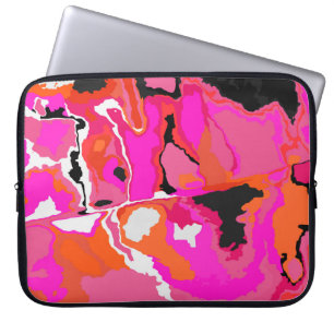 Acid Vivid Digital Psychedelic Bright Background  Laptop Sleeve