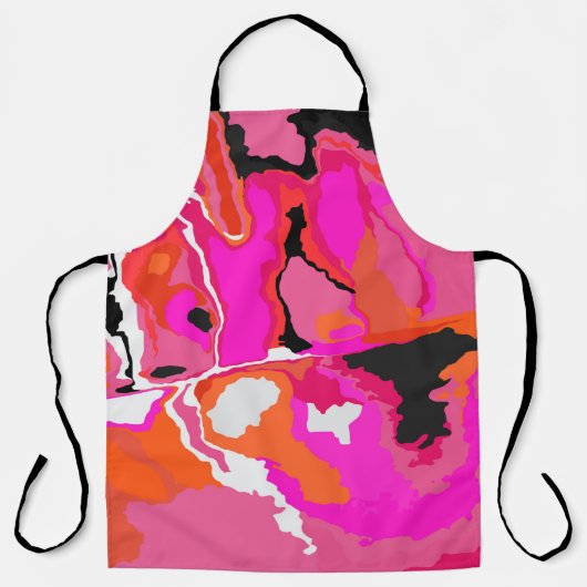 Acid Vivid Digital Psychedelic Bright Background Schort (Voorkant)