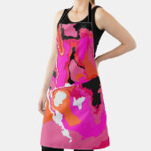 Acid Vivid Digital Psychedelic Bright Background Schort (Insitu)