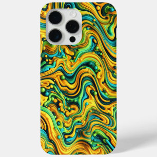 Acid Wave Camo, trippy ontwerp, camouflagepatroon iPhone 15 Pro Max Hoesje