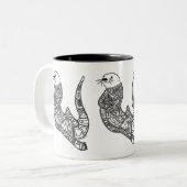 Acidificatie van zee tweekleurige koffiemok (Voorkant links)