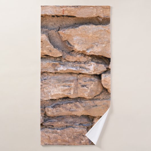 Aciënte muur. Grunge brick wall background. B Badhanddoek (Badhanddoek)