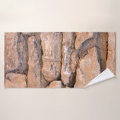 Aciënte muur. Grunge brick wall background. B Badhanddoek (Badhanddoek)