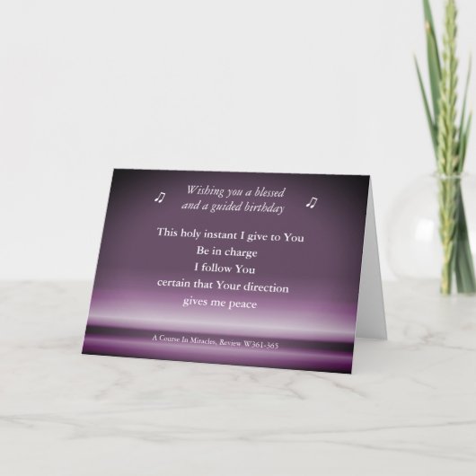 ACIM Birthday Kaart Deze Heilige Onmiddellijk (Voorkant)