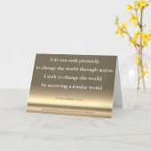 ACIM-kaart Probeer de wereld niet te veranderen Kaart (Gele Bloem)